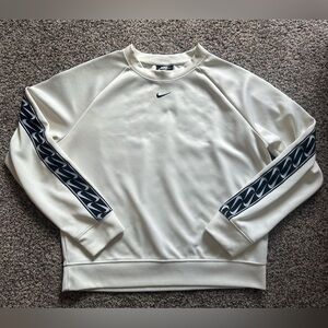 Nike Cream and Black Crew Neck Sweater